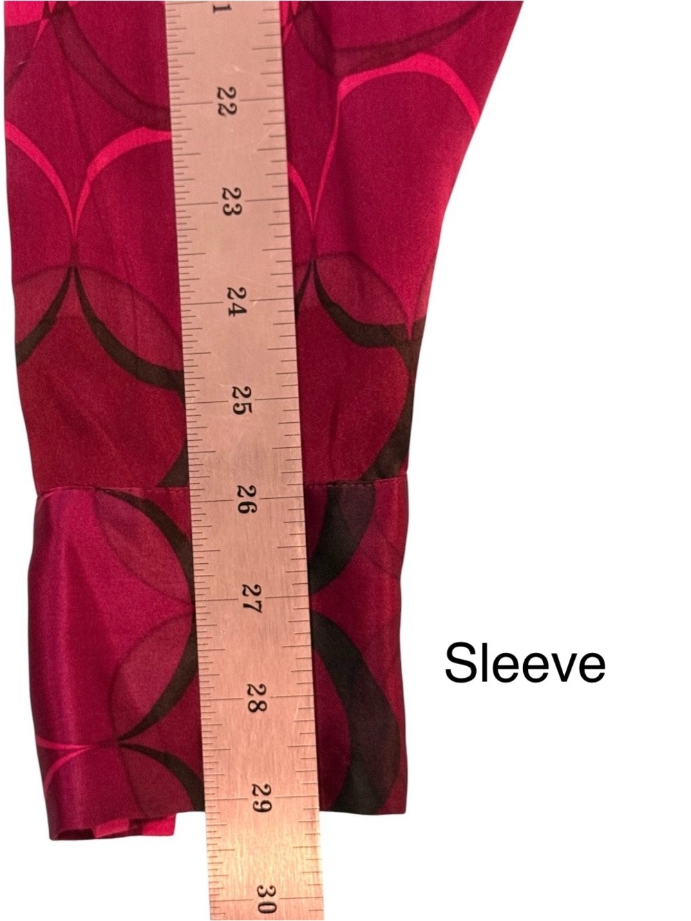 Gianni Woman 100% Silk Blouse Plus Size 16W Pink Purple Geometric Button Front - Picture 8 of 10